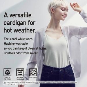 LIGHT V-NECK LONG-SLEEVE CARDIGAN